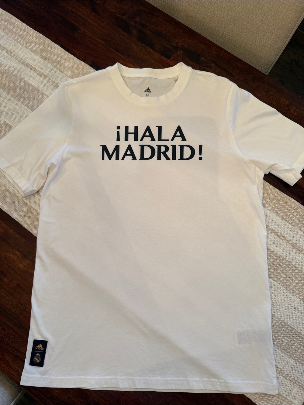 adidas White '¡HALA MADRID!' Graphic Short Sleeve Tee